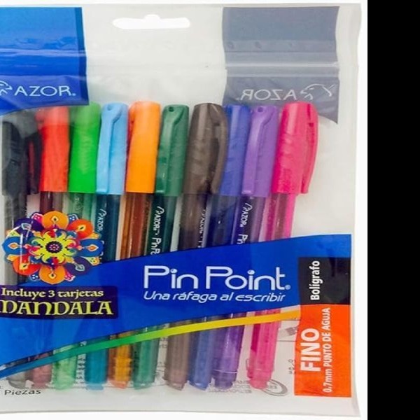 BOLIGRAFO PIN POINT AZOR 0.7MM COL.BASIC-FASH. BOL.C10 24